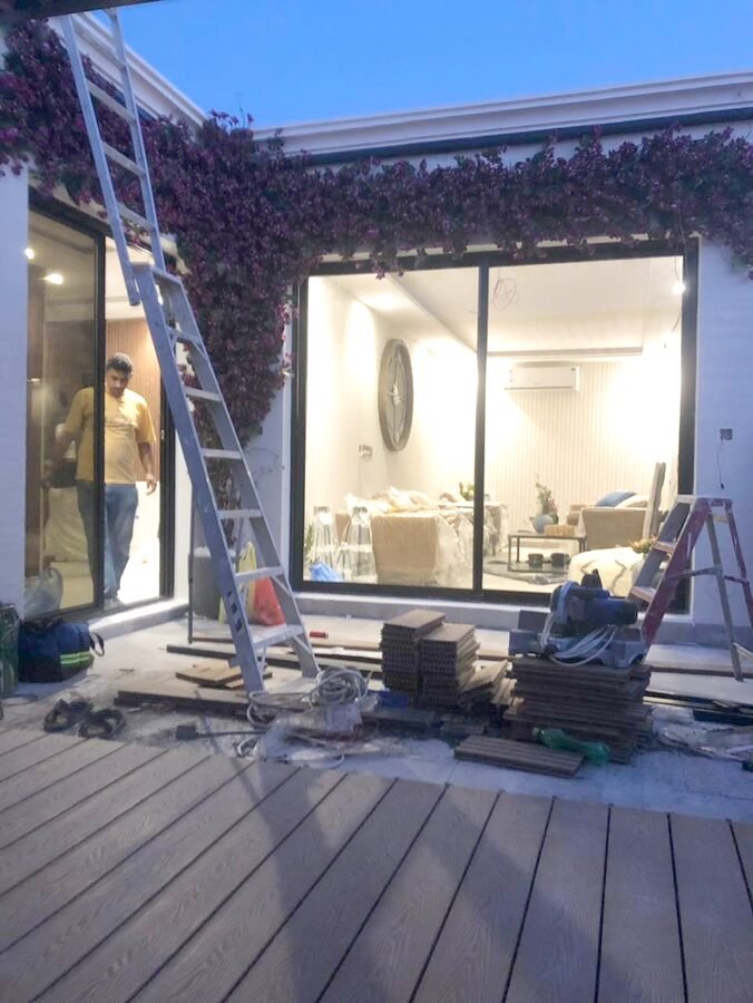 Blue Cube installation team at work